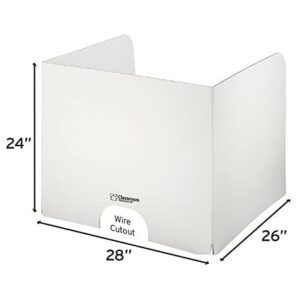 X-Tra Large USA-Made Premium Privacy Shields™ - 24" Tall - 26" x 28" WorkSpace - 6-12 - Sold in 10 and 20 Packs - Durable (1/8" Thick) - Computer Shields - Voting Booth