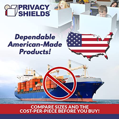 X-Tra Large USA-Made Premium Privacy Shields™ - 24" Tall - 26" x 28" WorkSpace - 6-12 - Sold in 10 and 20 Packs - Durable (1/8" Thick) - Computer Shields - Voting Booth