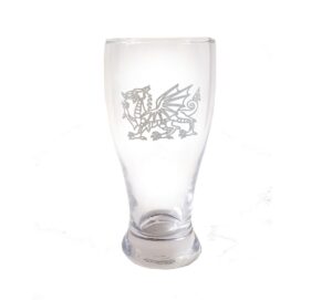 welsh dragon celtic pint glass, free personalization