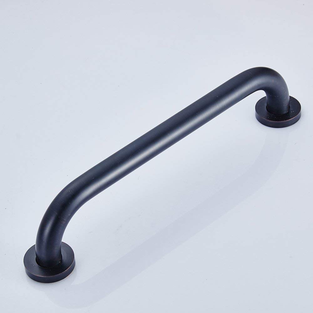 ELLO&ALLO Oil Rubbed Bronze Bathroom Shower Grab Bar, Home Care Bath Hardware (16 Inch)