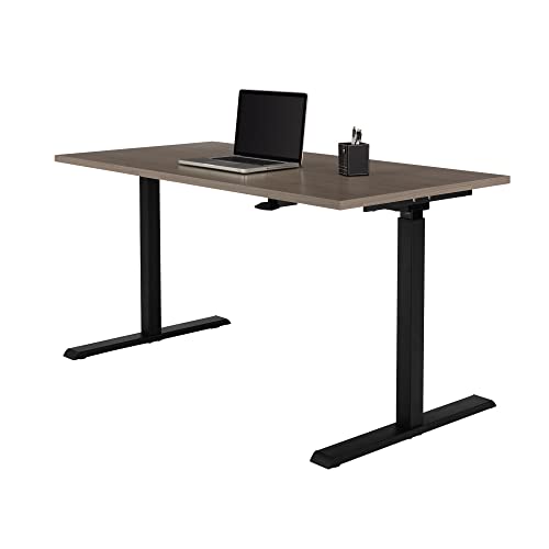 Realspace® Magellan 60"W Pneumatic Height-Adjustable Standing Desk, Gray