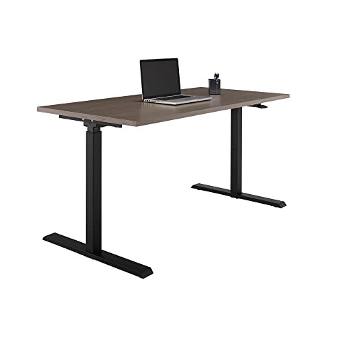 Realspace® Magellan 60"W Pneumatic Height-Adjustable Standing Desk, Gray