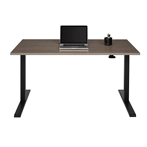 Realspace® Magellan 60"W Pneumatic Height-Adjustable Standing Desk, Gray