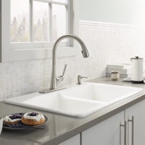 Kohler R77748-SD-VS Malleco Touchless Pull Down Kitchen Sink Faucet with Soap/Lotion Dispenser, Vibrant Stainless