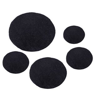 Caydo 6 PCS Craft Black Adhesive Back Felt Sheets 1.6 mm Thick Fabric Sticky Back Sheets, 8.3 by 11.8" (A4 Size), Ideal for Art and Craft Making