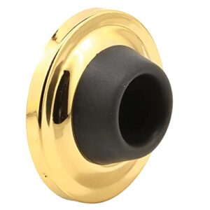 Prime-Line MP4542-1 Door Wall Stop, 2-1/2 In. Diameter, Concave, Polished Brass (Single Pack)