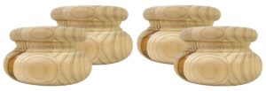 highland manor wood products massive wakefield bun foot - 2 1/2" tall x 4 1/2" wide (pine) (set of 4)