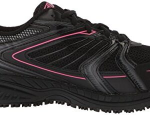 Fila Women's Memory Reckoning 8 Slip Resistant Steel Toe Running Shoe Sr St, Black/Black/KOPK, 10