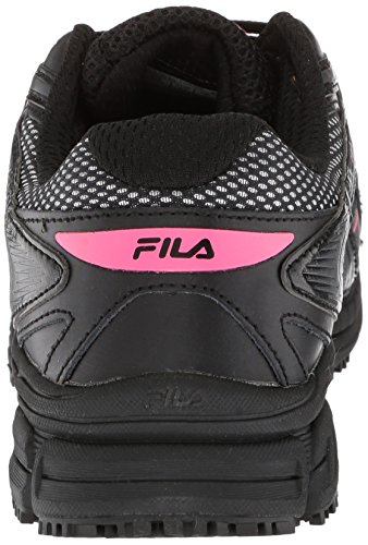 Fila Women's Memory Reckoning 8 Slip Resistant Steel Toe Running Shoe Sr St, Black/Black/KOPK, 10