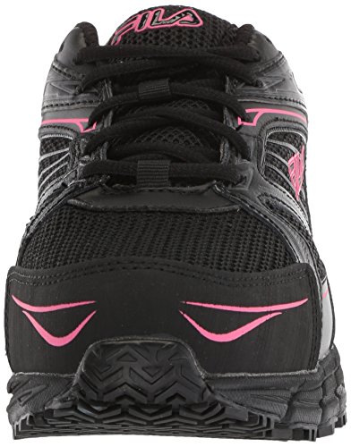 Fila Women's Memory Reckoning 8 Slip Resistant Steel Toe Running Shoe Sr St, Black/Black/KOPK, 10