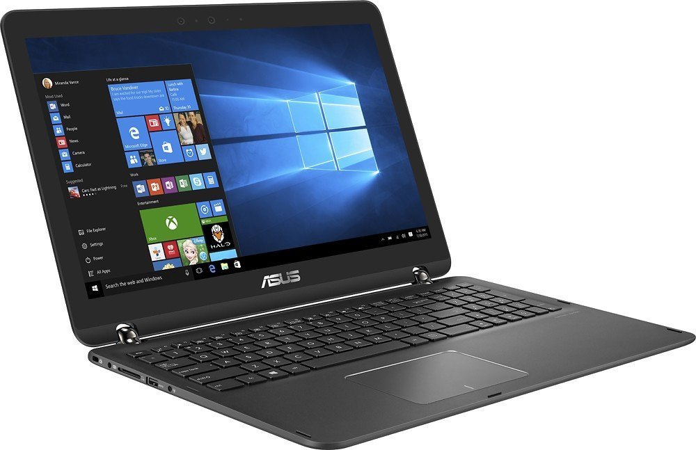ASUS Flagship 15.6" Gaming FHD flip 2-in-1 Touchscreen Laptop, Intel i7-7500U, 12GB RAM, 128GB SSD + 2TB HDD, NVIDIA GeForce 940MX 2GB, Backlit Keyboard, WLAN, USB Type C, Bluetooth, HDMI, Windows 10
