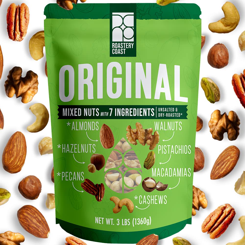 Roastery Coast - Daily Nuts Healthy Mix Bulk | 3 LB Bulk Pouch | Nuts Snack Mix | Deluxe assorted snack | Nut Snacks | Daily Nuts