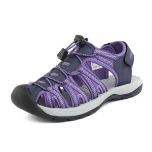 dream pairs womens closed toe hiking summer outdoor sport athletic sandals,size 10,purple,160912-w-new