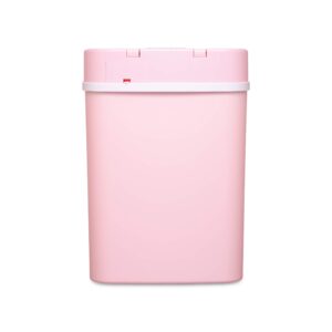 Ninestars DZT-12-5PK Bedroom or Bathroom Automatic Touchless Infrared Motion Sensor Trash Can, ABS Plastic (Rectangular, Pink) Trashcan, 3 Gal 1 Count (Pack of 1)