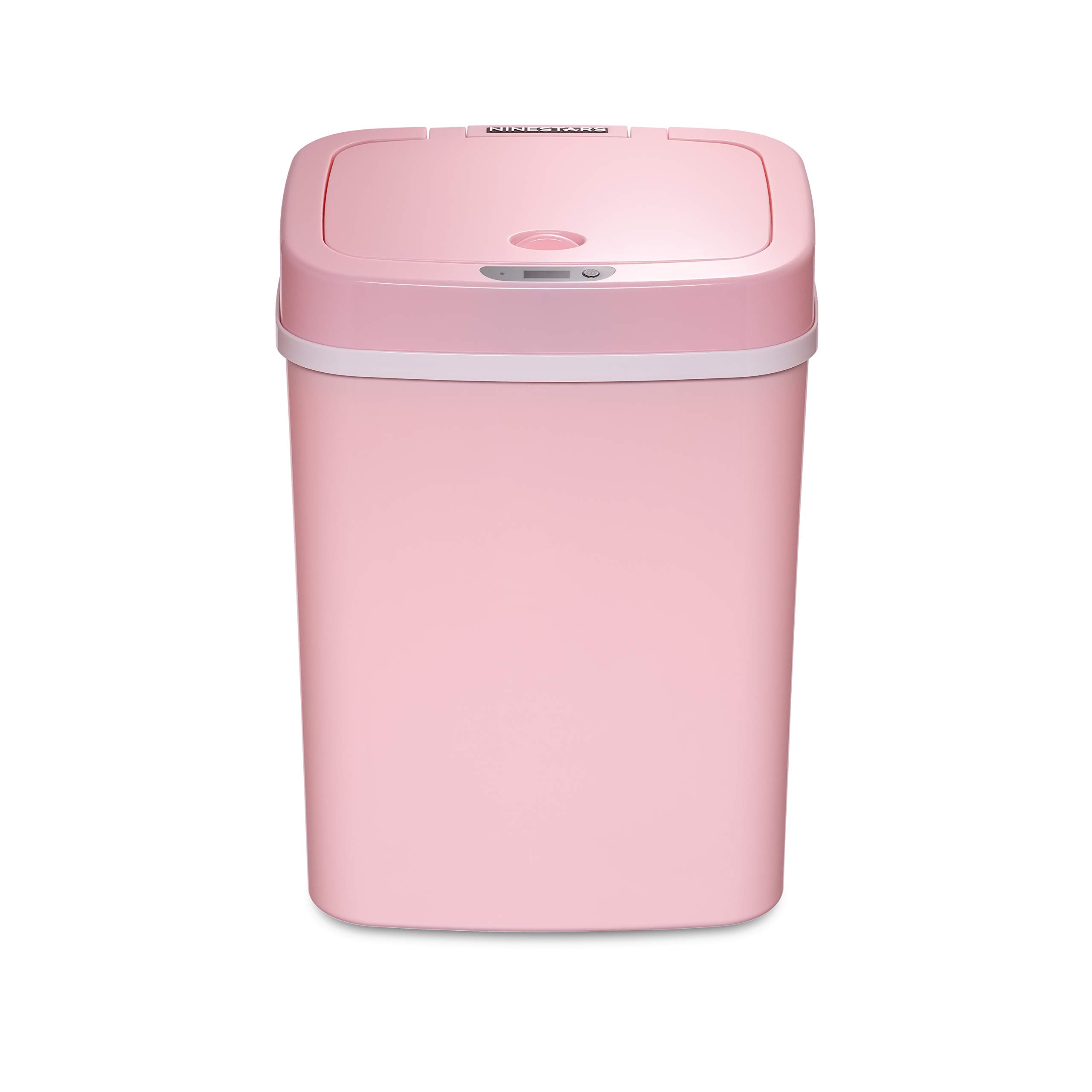 Ninestars DZT-12-5PK Bedroom or Bathroom Automatic Touchless Infrared Motion Sensor Trash Can, ABS Plastic (Rectangular, Pink) Trashcan, 3 Gal 1 Count (Pack of 1)