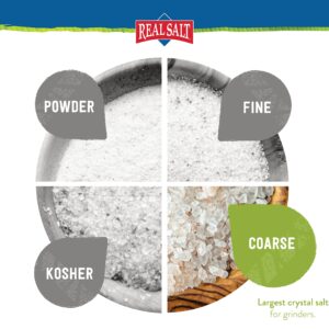 Redmond Real Sea Salt - Natural Unrefined Gluten Free, Coarse Salt with Coarse Grinder (Original Bundle)