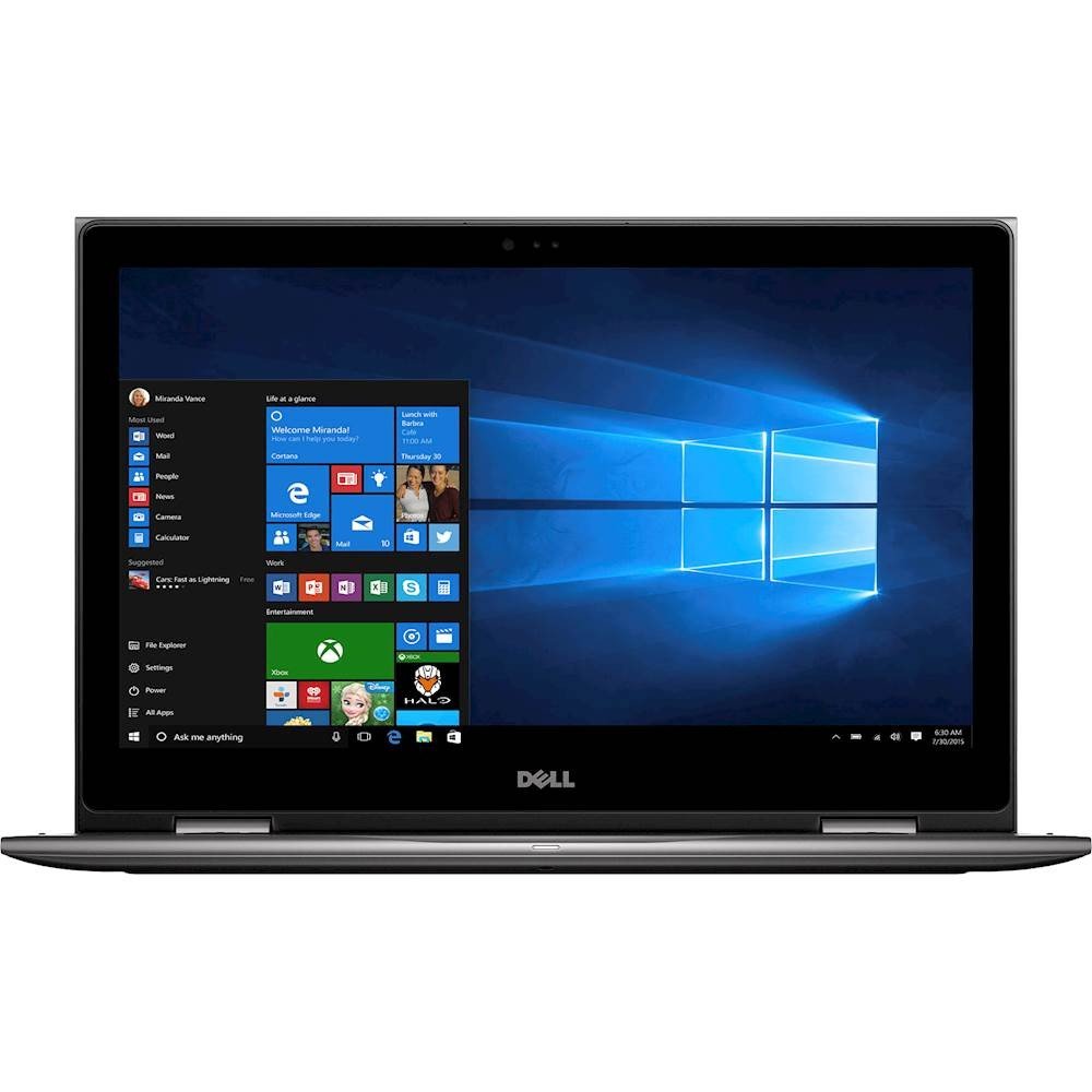 Dell Inspiron 5579 2-in-1 15.6" Full HD Touchscreen Notebook Computer, Intel Core i7-8550U 1.8GHz, 16GB RAM, 512GB SSD, Windows 10 Home, Gray