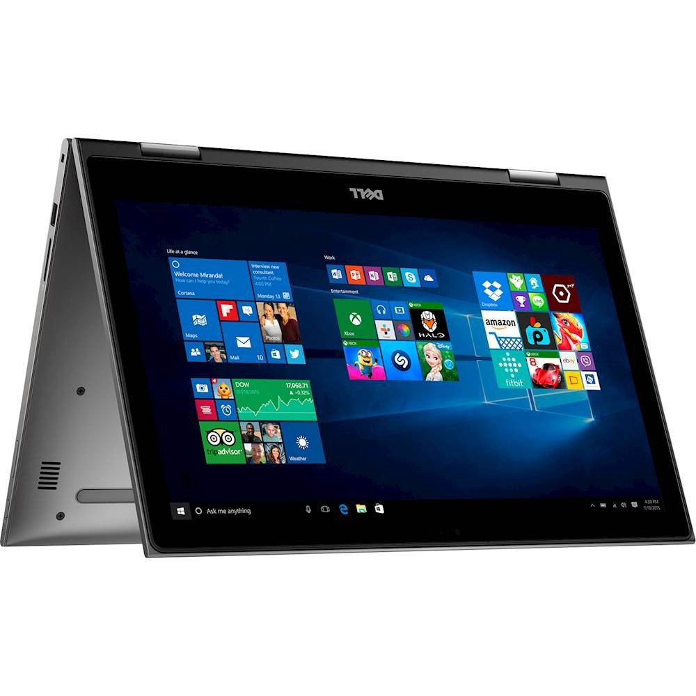 Dell Inspiron 5579 2-in-1 15.6" Full HD Touchscreen Notebook Computer, Intel Core i7-8550U 1.8GHz, 16GB RAM, 512GB SSD, Windows 10 Home, Gray