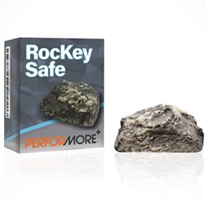 hide a key in plain sight in a real looking rock/stone, holds standard sized spare keys