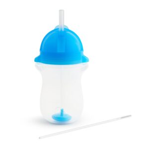 munchkin click lock any angle weighted 2 piece straw cup (blue/blue)