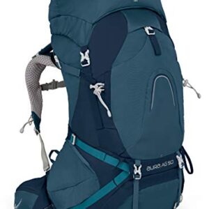 Osprey Aura AG 50L Women's Backpacking Backpack, Challenger Blue, X-Small