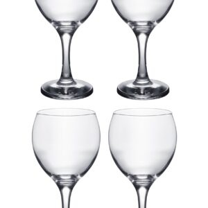 Classic Crystal Clear Stemmed Red Wine Glass, 12 Ounce - Set of 4