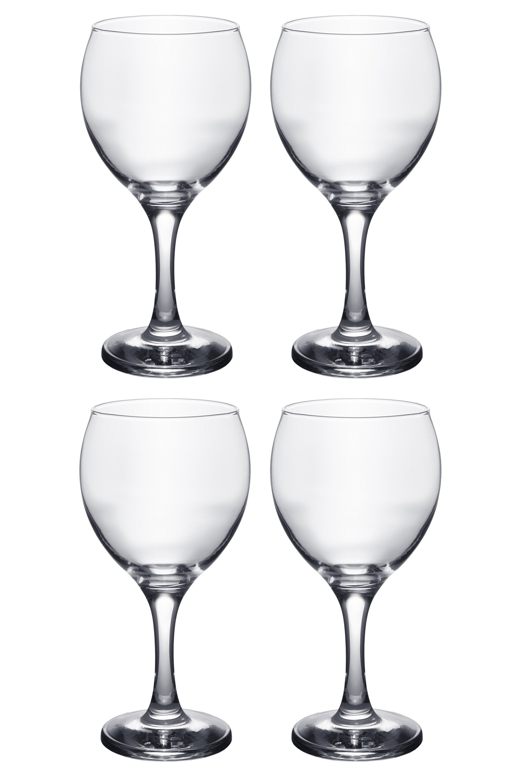 Classic Crystal Clear Stemmed Red Wine Glass, 12 Ounce - Set of 4