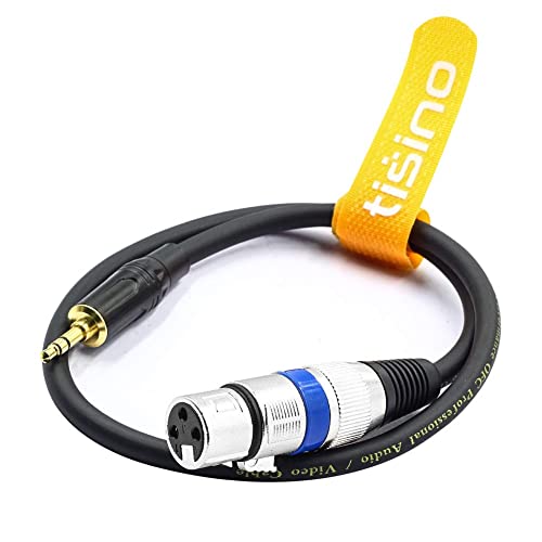 Disino XLR to 3.5mm (1/8 inch) Stereo Microphone Cable for Camcorders, DSLR Cameras, Computer Recording Device and More - 1.6ft/50cm