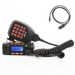 qyt kt-8900 20w dual band 2m/70cm mobile radios car transceiver with cable