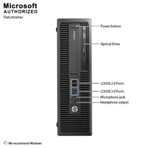 HP ProDesk 600 G1 High Performance Business Small Form Factor Desktop Computer, Intel Core i3-4130 3.4 GHz, 8GB RAM, 500GB HDD, DVD, WiFi, Windows 10 Pro (Renewed)