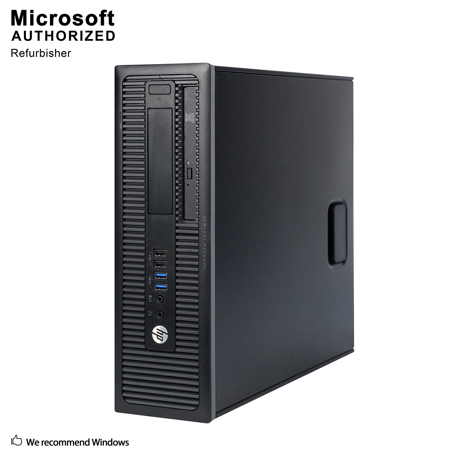 HP ProDesk 600 G1 High Performance Business Small Form Factor Desktop Computer, Intel Core i3-4130 3.4 GHz, 8GB RAM, 500GB HDD, DVD, WiFi, Windows 10 Pro (Renewed)