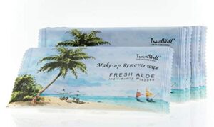 TRAVELWELL Makeup Remover Wipes Bulk, Individually Wrapped Natural Fresh Aloe Travel Packs Elderly Bathing Cleansing Wipes - 500 Count per Package | Travel Size Toiletries | Hotel Toiletries Bulk Set