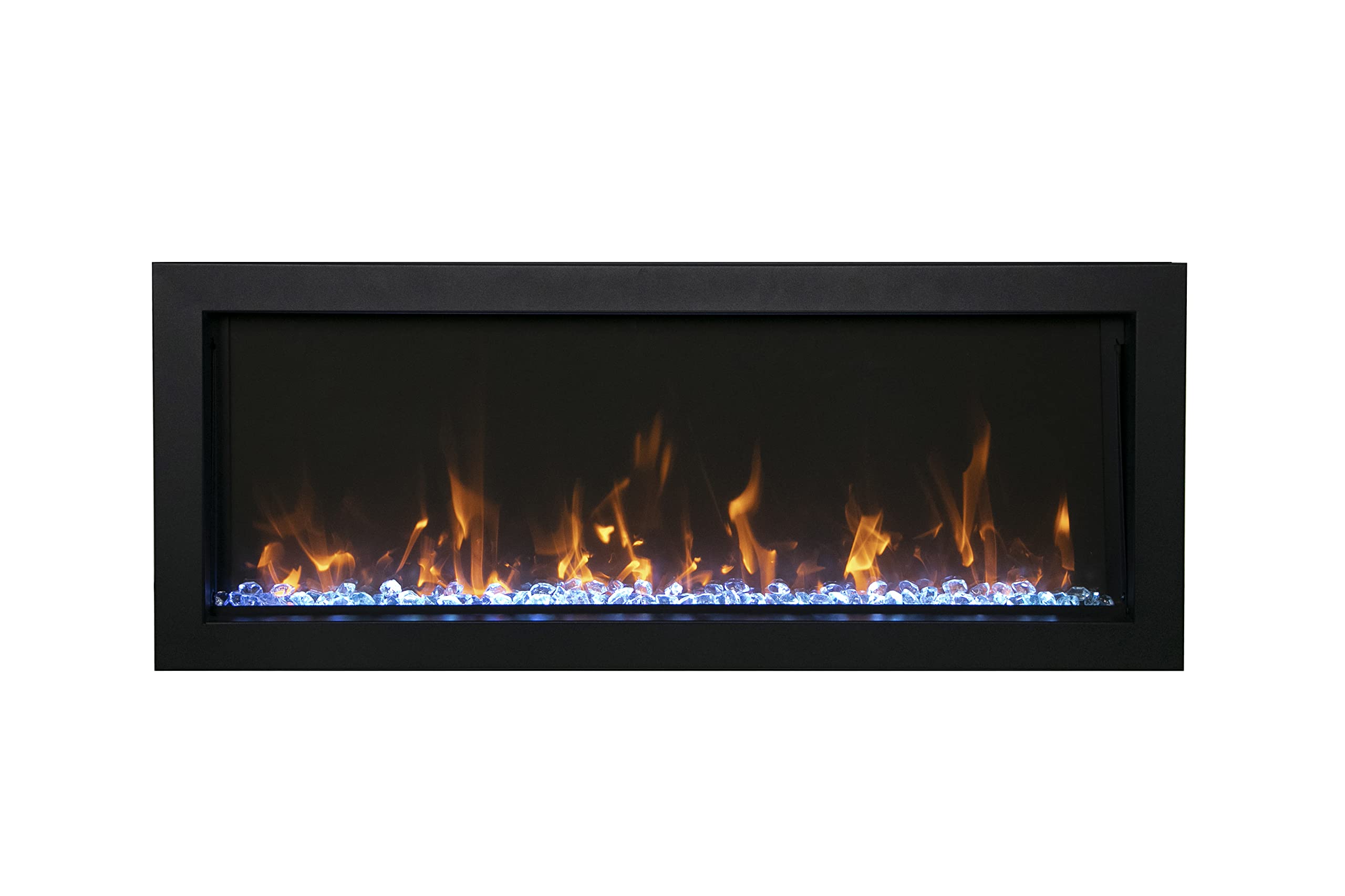 Amantii Panorama Indoor/Outdoor Extra Slim Built In Electric Fireplace (BI-50-XTRASLIM), 50-Inch