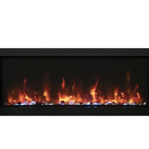 Amantii Panorama Indoor/Outdoor Extra Slim Built In Electric Fireplace (BI-50-XTRASLIM), 50-Inch