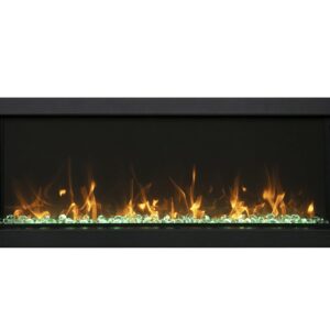 Amantii Panorama Indoor/Outdoor Extra Slim Built In Electric Fireplace (BI-50-XTRASLIM), 50-Inch