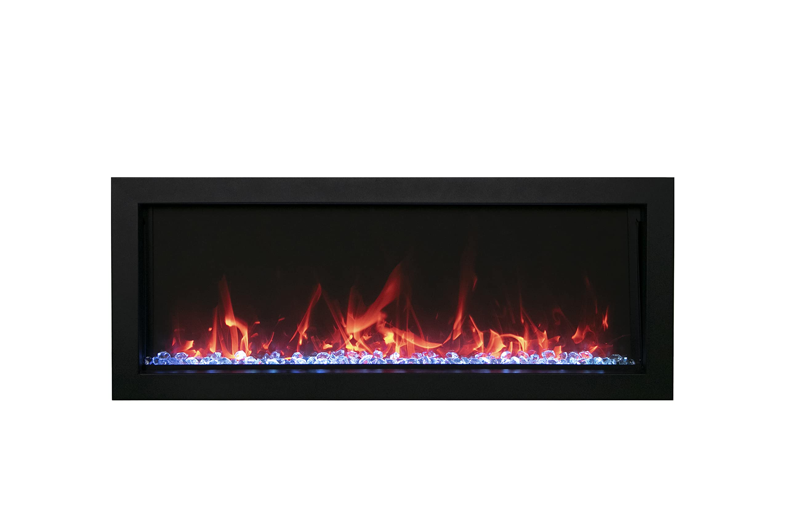 Amantii Panorama Indoor/Outdoor Extra Slim Built In Electric Fireplace (BI-50-XTRASLIM), 50-Inch