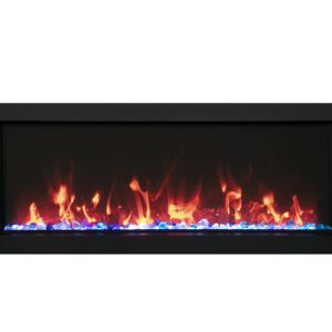 Amantii Panorama Indoor/Outdoor Extra Slim Built In Electric Fireplace (BI-60-XTRASLIM), 60-Inch