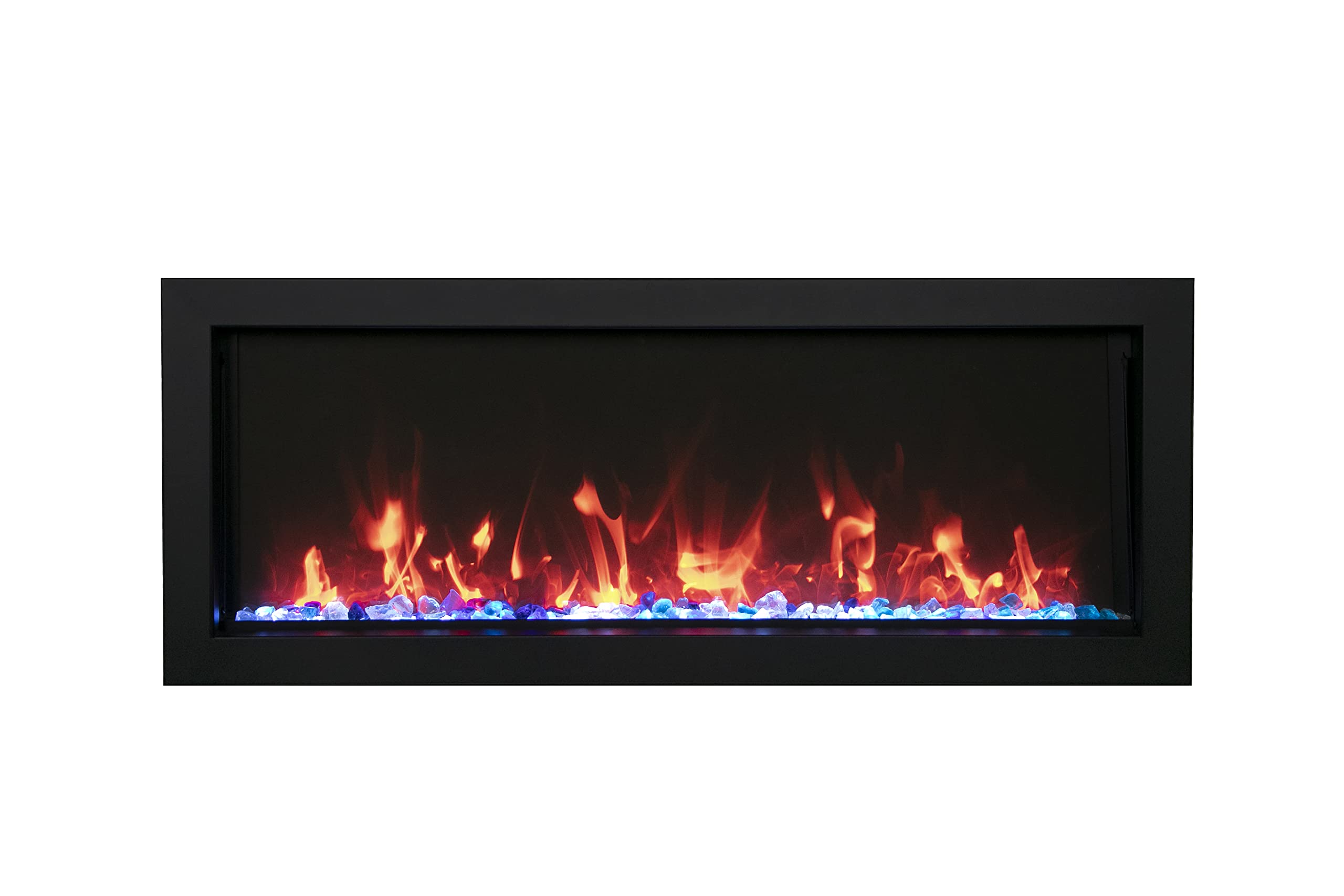 Amantii Panorama Indoor/Outdoor Extra Slim Built In Electric Fireplace (BI-60-XTRASLIM), 60-Inch