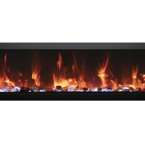 Amantii Panorama Indoor/Outdoor Extra Slim Built In Electric Fireplace (BI-40-XTRASLIM), 40-Inch