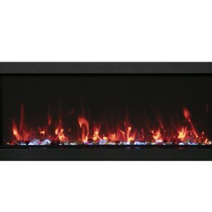 Amantii Panorama Indoor/Outdoor Extra Slim Built In Electric Fireplace (BI-40-XTRASLIM), 40-Inch