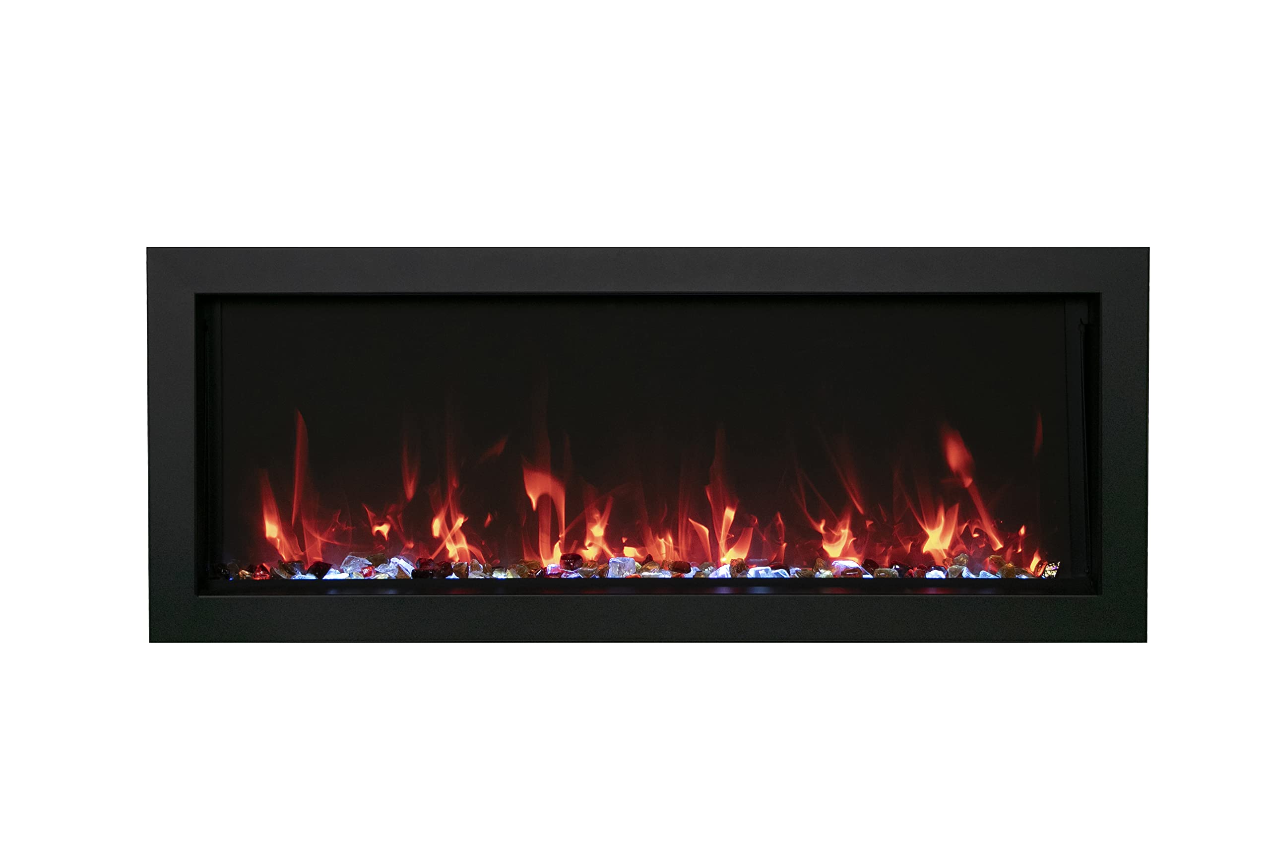 Amantii Panorama Indoor/Outdoor Extra Slim Built In Electric Fireplace (BI-40-XTRASLIM), 40-Inch