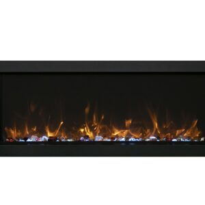 Amantii Panorama Indoor/Outdoor Extra Slim Built In Electric Fireplace (BI-40-XTRASLIM), 40-Inch