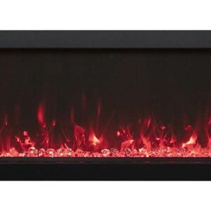 Amantii Panorama Indoor/Outdoor Extra Slim Built In Electric Fireplace (BI-40-XTRASLIM), 40-Inch