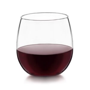 libbey stemless red wine glasses, 16.75-ounce, set of 8