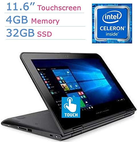 Lenovo 11.6-inch IPS Touchscreen 2-IN-1 Convertible Laptop PC, Intel Celeron Processor Up To 2.48GHz, 4GB RAM, 32GB SSD, Bluetooth, HDMI, WIFI, Spill-Resistant Keyboard, Windows 10 Pro
