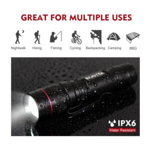 Kootek Mini LED Flashlights Pocket Pen Flashlight 5 Pack Waterproof Zoomable Bright Flashlight for Kids Child Outdoor Hiking Biking Camping Cycling Emergency Light (0.83 Inch Wide)