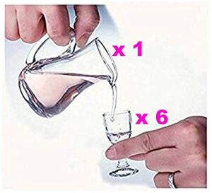 super small wine goblet cup ultra-transparent glass goblet a cup of maotai small glass of spirits set of 7pcs