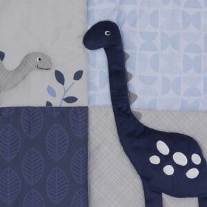 Bedtime Originals Roar Dinosaur 3 Piece Crib Bedding Set, Blue/Gray, ‎44x1x35 Inch