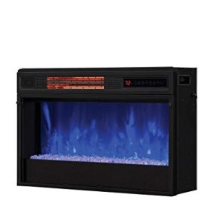 ClassicFlame 26" 3D SpectraFire Plus Infrared Fireplace Insert with Glass - Black, 26II342FGT