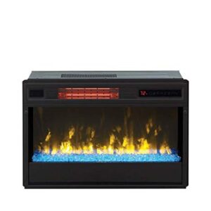 ClassicFlame 26" 3D SpectraFire Plus Infrared Fireplace Insert with Glass - Black, 26II342FGT